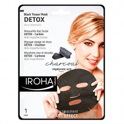 IROHA Nature Charcoal Black Tissue Mask Detox 1 use  - Maschera in Tessuto